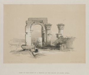 Egypt and Nubia, Volume II: Ruins - Temple on the Island of Biggeh, Nubia by Louis Haghe