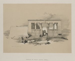 Temple at Wady Dabod, Nubia by Louis Haghe