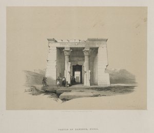 Temple of Dandour, Nubia by Louis Haghe