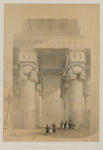 Egypt and Nubia, Volume II: View from Under the Portico of the Temple of Dendera by Louis Haghe