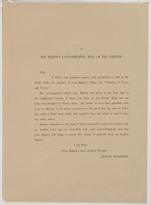 Egypt and Nubia, Volume I: Dedication Page, 1846