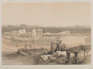 Egypt and Nubia, Volume I: General View of the Island of Philae, Nubia, 1846 by Louis Haghe