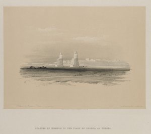 Egypt and Nubia, Volume I: Statues of Memnon, Thebes by Louis Haghe