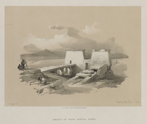 Temple of Wady Saboua, Nubia by Louis Haghe