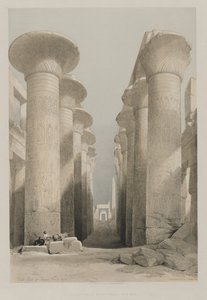 Thebes, Great Hall at Karnac by Louis Haghe