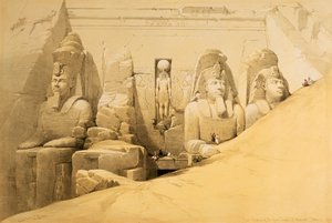 Front Elevation of the Great Temple of Abu Simbel, Nubia, Egypt, 1849