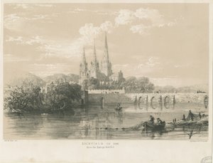 Lichfield Cathedral - South West View by Louis Haghe