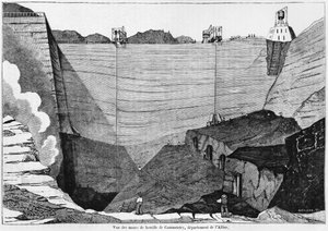 The Coal Mine at Commentry, Illustration from Le Magasin Pittoresque, 1835