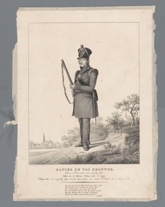 Daniel de Vos Brouwer. Born in Deventer, 30 July 1770. Knight of the Military Order of William, 4th Class. Volunteered as a Hunter with the Corps of Hunters of Van Dam, 2 August 1831 by Louis Henri de Fontenay
