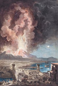 Eruption of Mount Vesuvius, Italy, in 1779 by Louis Jean (after) Desprez
