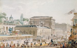 Antiquities Found at Herculaneum Being Transported to the Naples Museum by Louis Jean Desprez