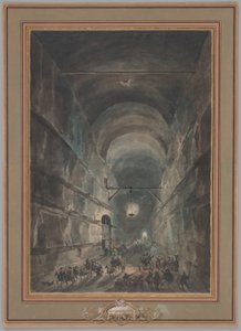 The Grotto of Posillipo by Louis Jean Desprez