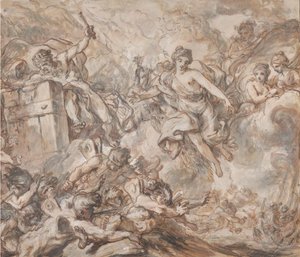 Juno Ordering Aeolus to Unleash the Winds by Louis Jean Jacques Durameau