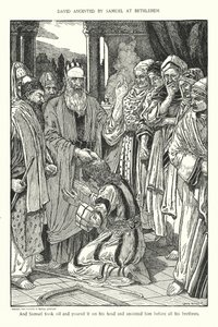David anointed by Samuel at Bethlehem by Louis John Rhead