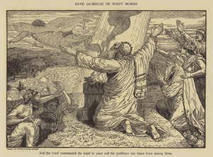 David sacrifices on Mount Moriah by Louis John Rhead