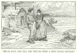 "Do go back and tell the fish we want a snug little cottage" by Louis John Rhead
