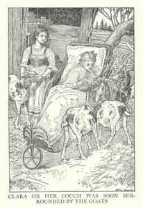 Illustration for Heidi by Johanna Spyri by Louis John Rhead