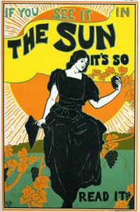 The Sun, Newspaper. Poster by Louis Rhead, USA, c.1890 (poster)