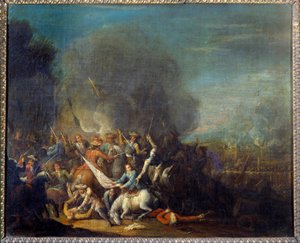 Battle Scene by Louis Joseph  Watteau