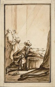 King David Kneeling in Penitence