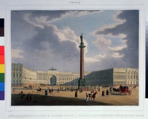 The Alexander Column, view from the Main Army Headquarters by Louis Jules Arnout