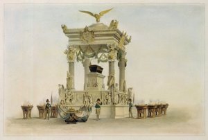 Coffin of Napoleon in the Church at Les Invalides by Louis Jules Arnout