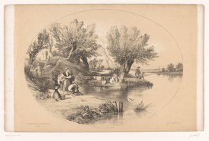 Fishermen by a Lake from the Series 