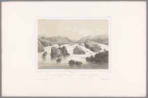 Salmon Fishers at the Kassa River in Halland (Views in Scandinavia) by Louis Julien Jacottet