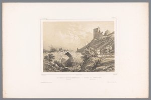View of the Ruins of Hammershus Castle by Louis Julien Jacottet