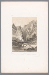 View of a Bridge over a Gorge in Telemark by Louis Julien Jacottet
