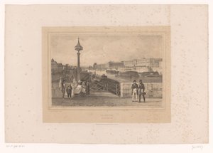 View of the Palais du Louvre from the Pont Neuf (Views in and around Paris) by Louis Julien Jacottet