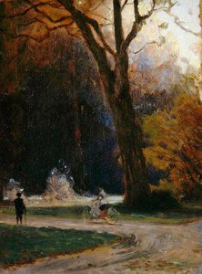 Cyclist in the Karlsaue Park, Kassel