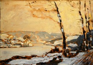 The Fulda Valley, near Kassel, with Snow by Louis Kolitz