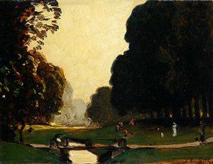 The Little Fulda in the Karlsaue Park, Kassel by Louis Kolitz