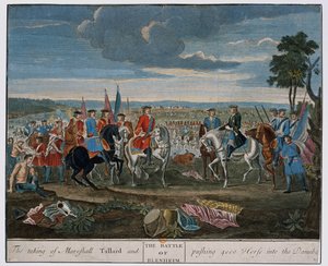 The taking of Marshall Tallard and pushing 4000 Horses into the Danube at the Battle of Blenheim in 1704, c.1760 by Louis Laguerre