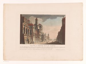 View of a Street in Naples (Cityscapes in Italy, Spain, and Egypt) by Louis Lecoeur