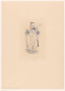 Cancan Dancer with Leg Behind Her Head by Louis Legrand (signed by artist)