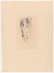 Cancan Dancer with Raised Leg by Louis Legrand (signed by artist)