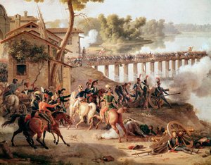 Napoleon Bonaparte giving orders during the Battle of Lodi