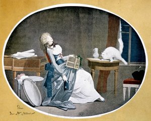 Reproduction of a painting by Louis Boilly by Louis Leopold (after) Boilly