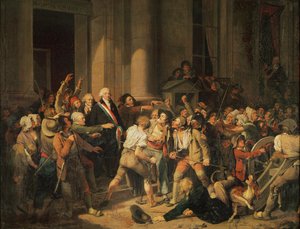 Act of Courage of Monsieur Defontenay, Mayor of Rouen, 29th August 1792 by Louis Leopold Boilly