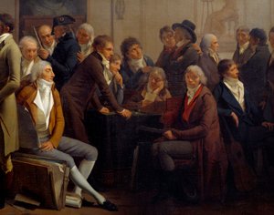 Artists Meeting in the Workshop of the Painter Jean Baptiste Isabey: Anne Louis Girodet de Roucy-Trioson by Louis Leopold Boilly