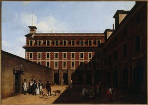 The Prison of the Madelonnettes, Rue des Fontaines, ca. 1810 by Louis Leopold Boilly