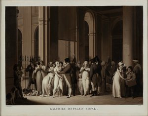 The Galleries of the Palais Royal, 1809 by Louis Leopold Boilly