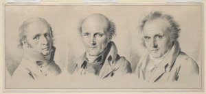 Portraits of Charles Percier, Pierre-Francois Leotard Fontaine and Claude-Louis Bernier