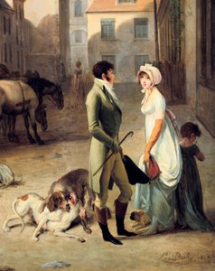 The Arrival of a Stage Coach at the Terminus (detail) by Louis Leopold Boilly