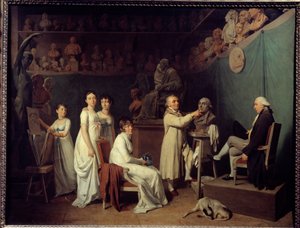 The Workshop of Sculptor Jean Baptiste Houdon by Louis Leopold Boilly