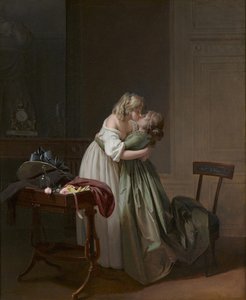 Two Young Women Kissing, ca 1790-1794