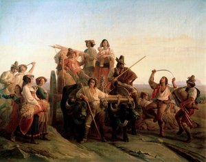 The Arrival of the Harvesters in the Pontine Marshes by Louis Leopold Robert
