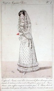 Wedding Dress and Coiffure, Fashion Plate No.4 from the 